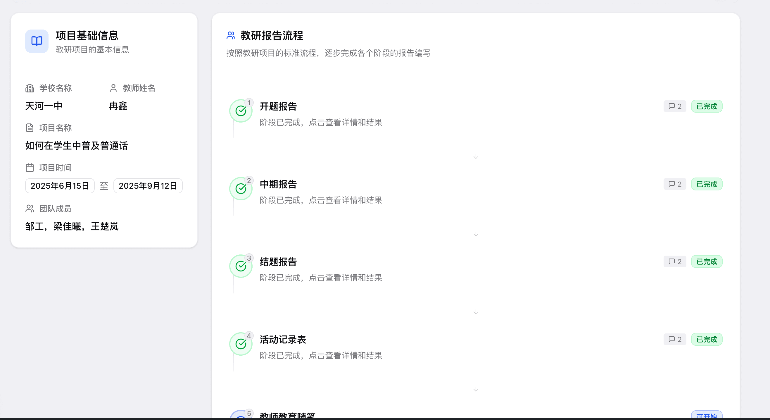 阶段报告概览